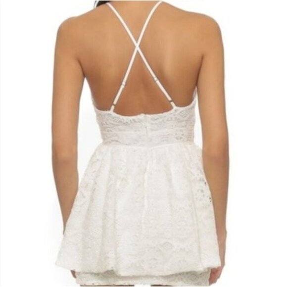 Lovers + Friends White Lace Mini Dress Size Small - Picture 2 of 11
